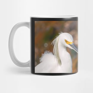 snowy egret portrait Mug